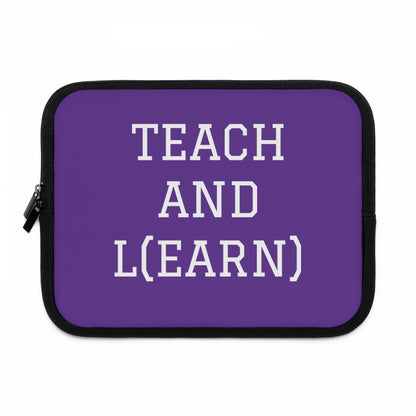 TEACH AND L(EARN) Laptop Sleeve (Purple) - EDU HUSTLE