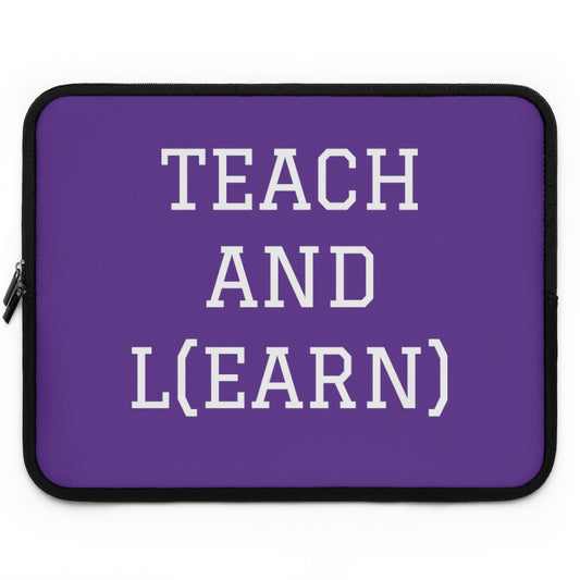 TEACH AND L(EARN) Laptop Sleeve (Purple) - EDU HUSTLE