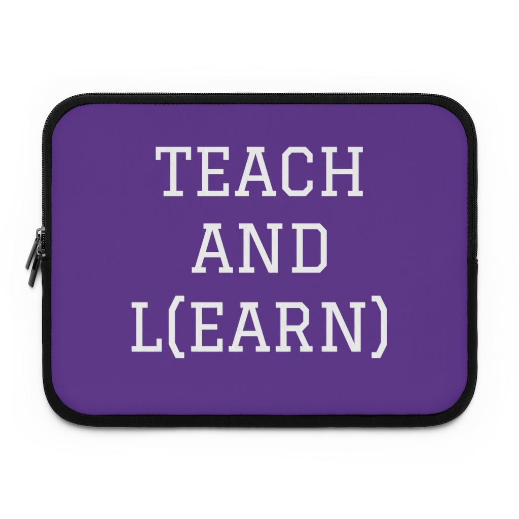 TEACH AND L(EARN) Laptop Sleeve (Purple) - EDU HUSTLE